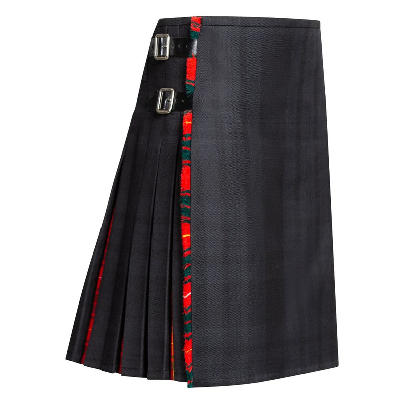 Men's 8 Yard Kilt - 16oz Heavyweight Wool - Black Isle Contrast Kilt - Made to Order