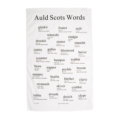 Auld Scots Words Tea Towel