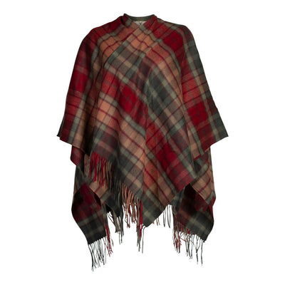 Glenmore Ladies 100% Lambswool Cape - Buchanan Autumn