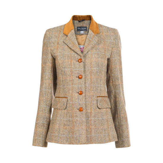 Women's Harris Tweed Jacket - Maggie - Light Brown Herringbone