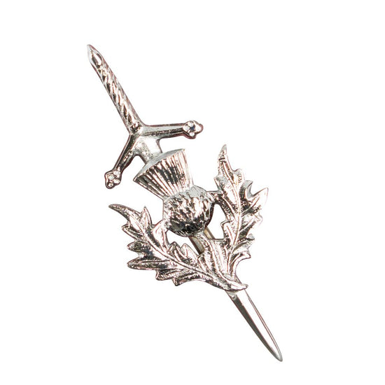 Large Claymore Thistle Kilt Pin