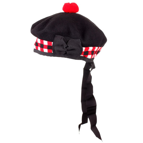 Balmoral Bonnet - Red/White/Black Diced