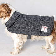 Harris Tweed Dog Coat - Grey Herringbone