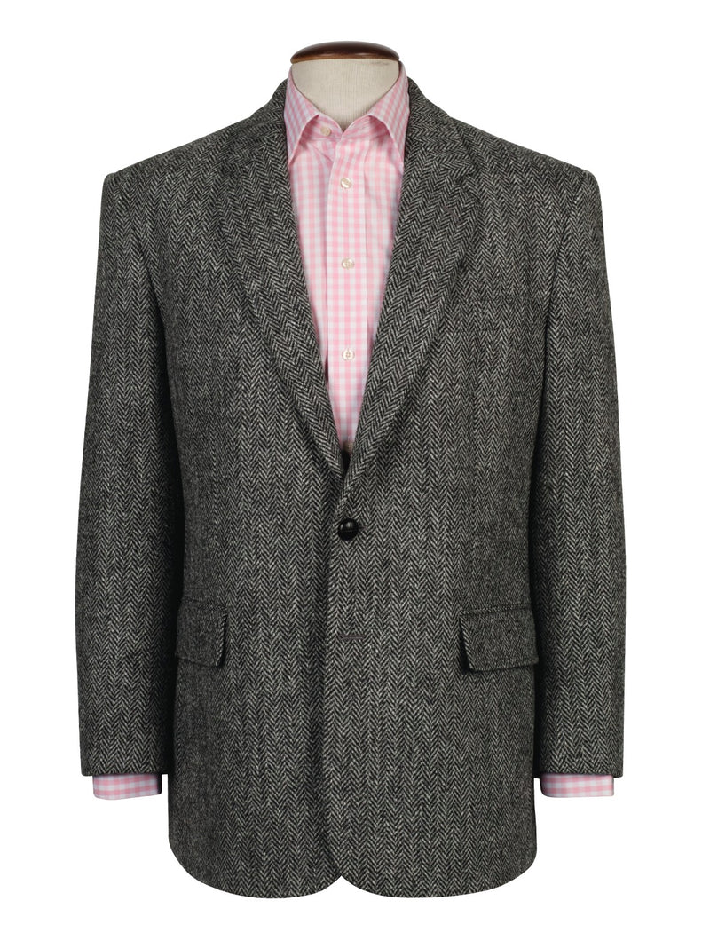 Men's Classic Fit Harris Tweed Wool Blazer Jacket - Laxdale