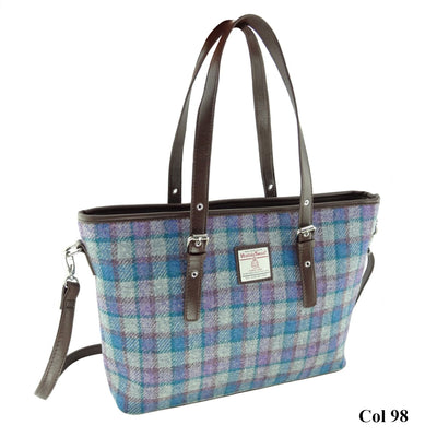 Harris Tweed Large Spey Tote Bag with Shoulder Straps - 2 Colours