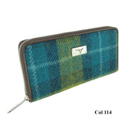 Harris Tweed Long Zip Purse - Staffa - 8 Colours