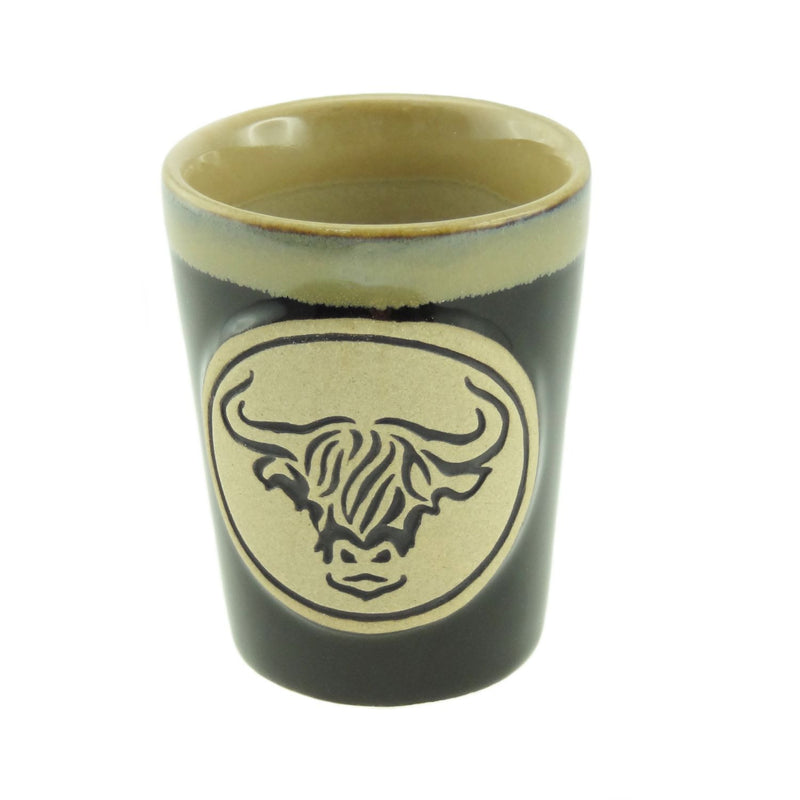 Stoneware Shot Cup - Highland Cow - 3 Colours