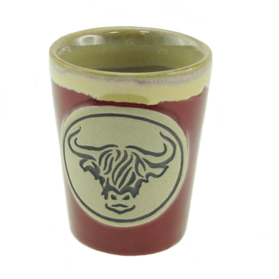 Stoneware Shot Cup - Highland Cow - 3 Colours