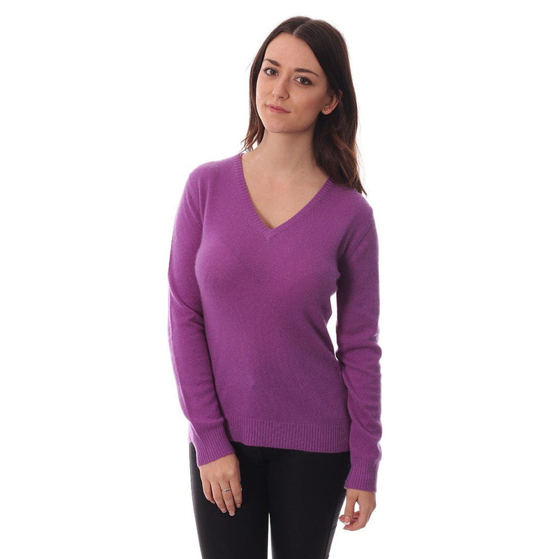 Purple Loch Women's Cashmere V-Neck Jumper