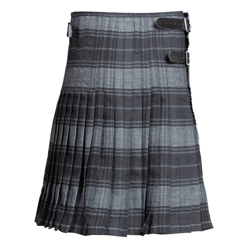 Men's Kilt, 8 Yard Polyviscose - Grey Highlander