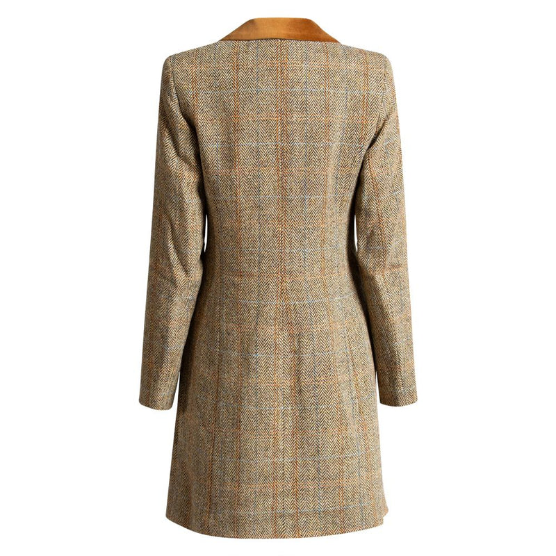 Herringbone tweed coat women's shop