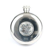 5oz Stainless Steel Hip Flask Set - Stag - Polished/Matt Finish