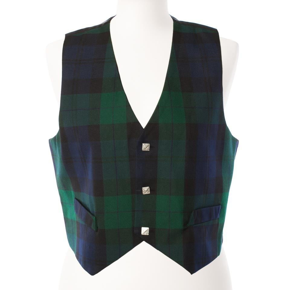 Mens black deals watch tartan waistcoat
