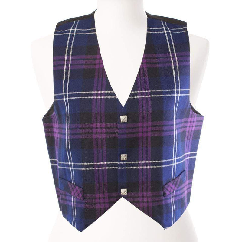 Gents Polyviscose Tartan Waistcoat - 5 Tartans - CLEARANCE