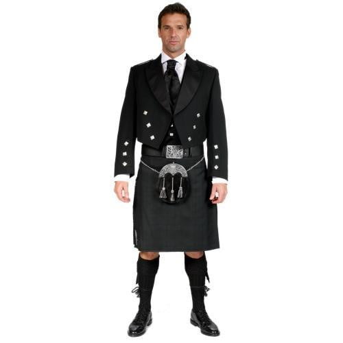 Black Isle Tartan Prince Charlie Jacket Dress Kilt Outfit with 16oz 8 Yard Made to Measure Kilt