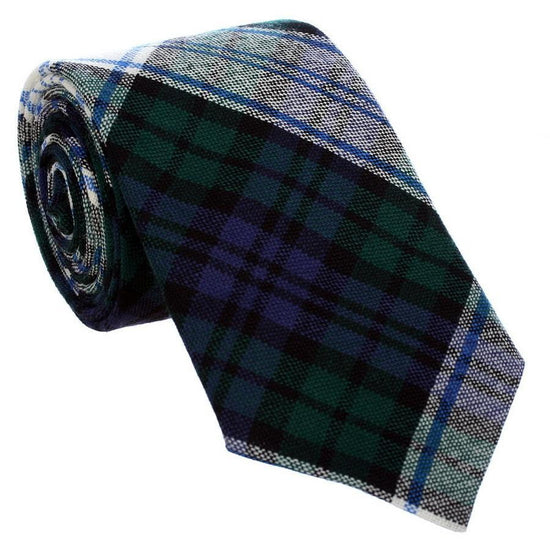 100% Wool Tartan Neck Tie - Black Watch Modern Dress