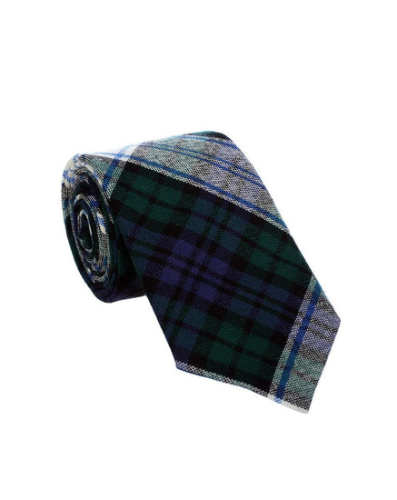 100% Wool Tartan Neck Tie - Black Watch Modern Dress
