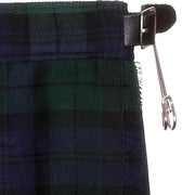 Girls Polyviscose Kilt, Black Watch