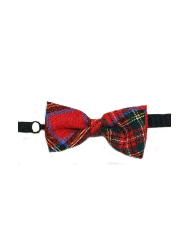 100% Wool Tartan Bow Tie - Stewart Royal Modern
