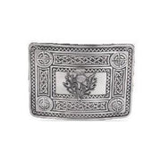 Thistle Celtic Knot Belt Buckle - Antique Finish