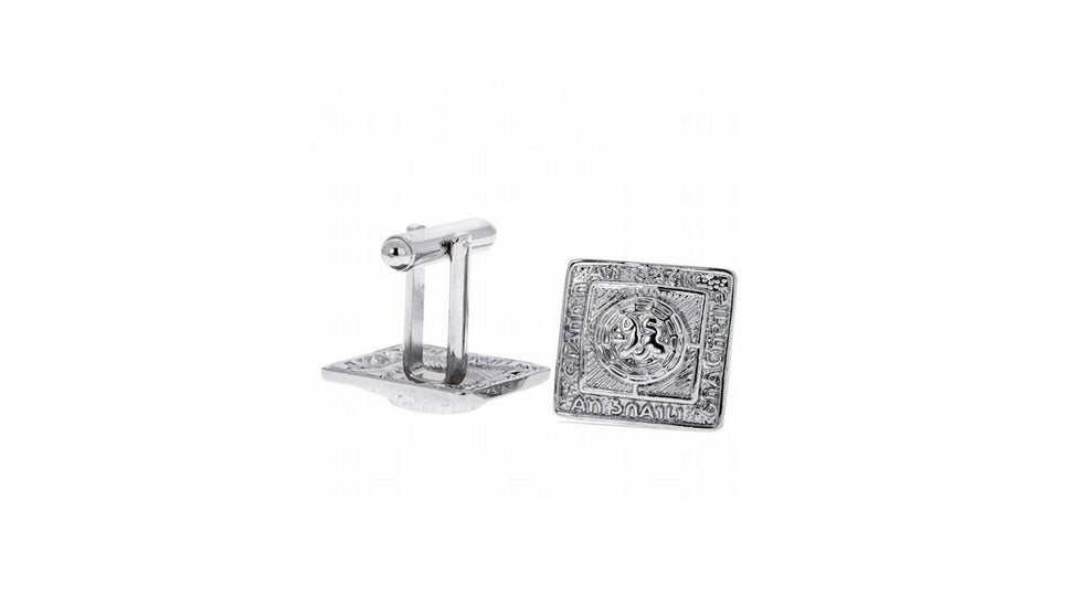 Prince Charlie Button Style Cufflinks - Chrome Finish