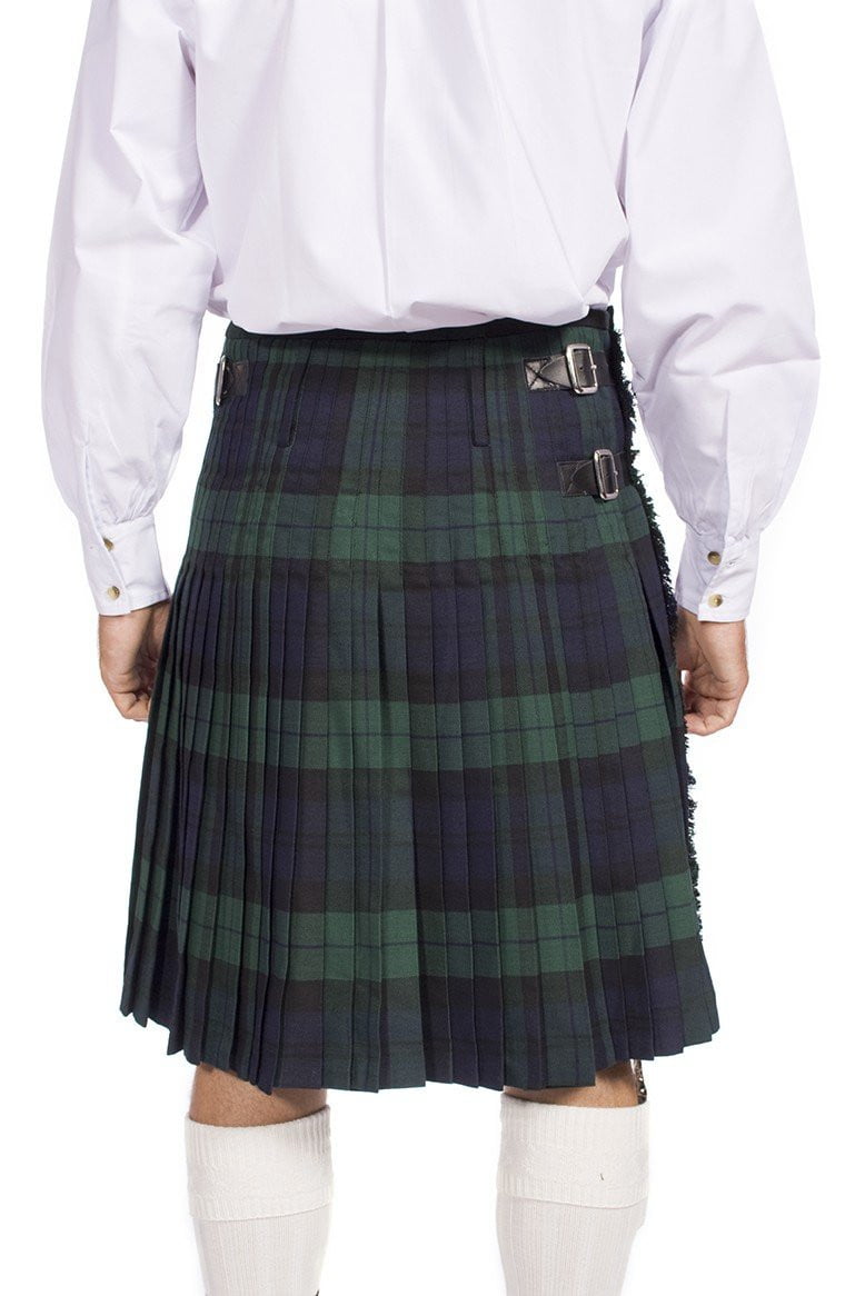 Men's Kilt, 8 Yard Polyviscose - Black Watch Modern