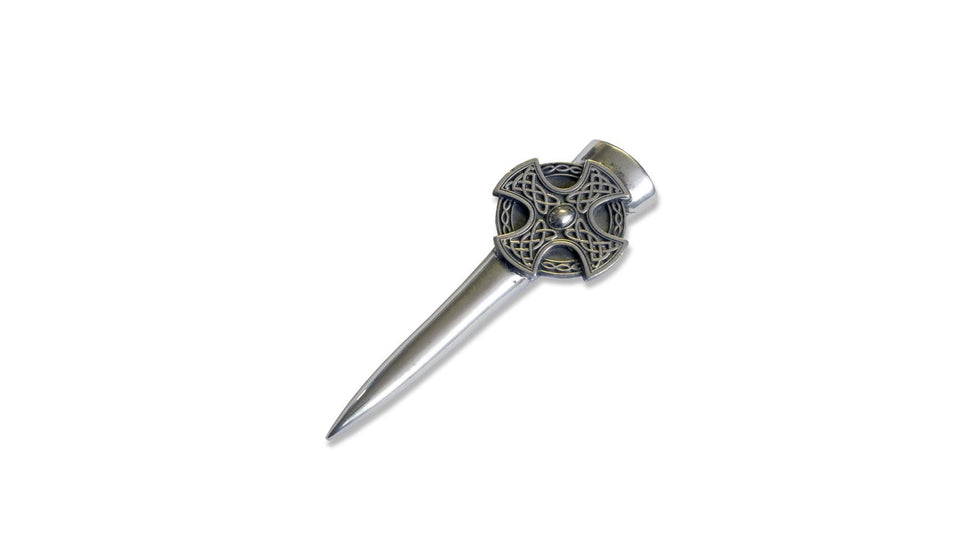 Pewter Intricate Celtic Cross Kilt Pin