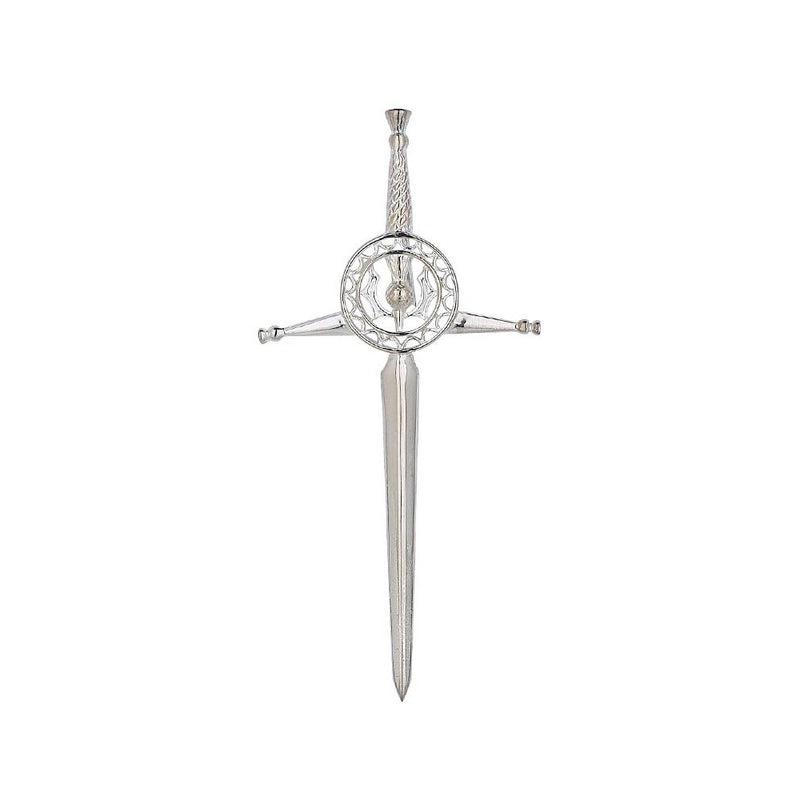 Sterling Silver Thistle Cut Out Kilt Pin