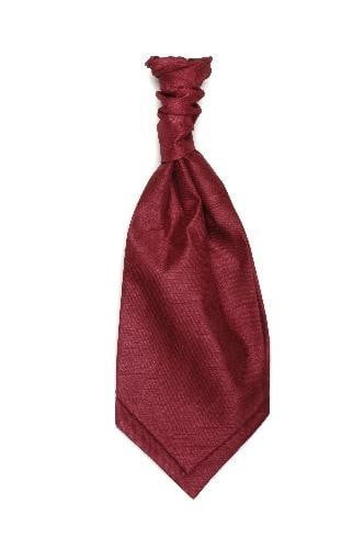 Polyester Shantung Ruche Tie - Claret Red