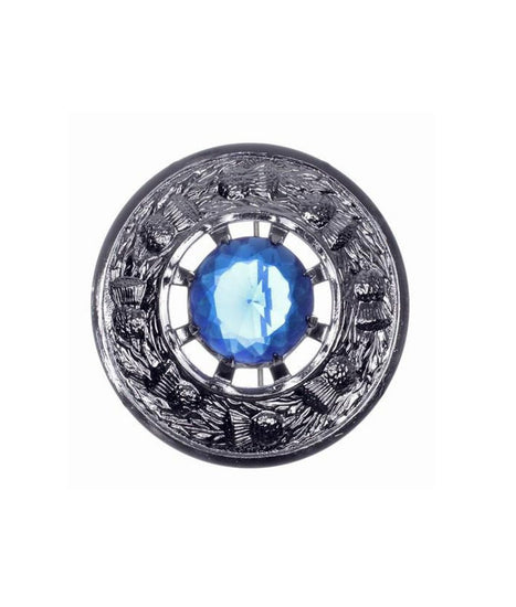 Thistle Stone Plaid Brooch - Chrome Finish - 4 Colours