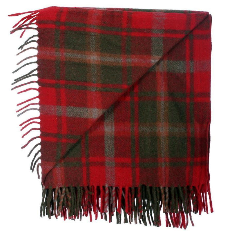 Wool Tartan Blanket - 60'' x 70'' - Dark Maple