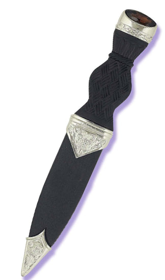 Nevis Thistle Design Sgian Dubh with Stone Top