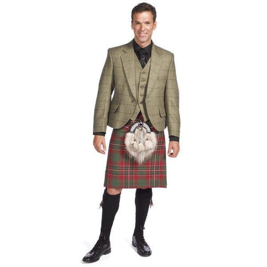 Luxury Tweed Estate Jacket Outfit with 8 yd Heavyweight Kilt Made to Order