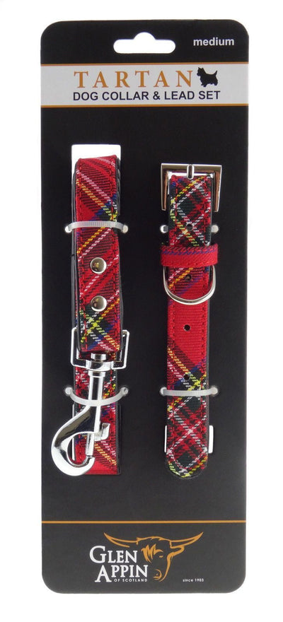 Royal Stewart Dog Lead Collar Set