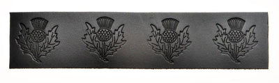 Embossed Thistle Velcro Kilt Belt