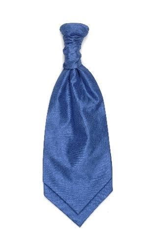 Children's Polyester Shantung Ruche Tie - French Blue