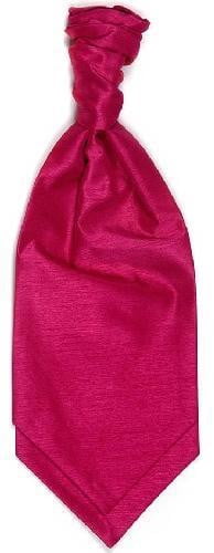 Children's Polyester Shantung Ruche Tie - Fuschia