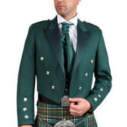 Green Prince Charlie Jacket & vest, Scottish Made