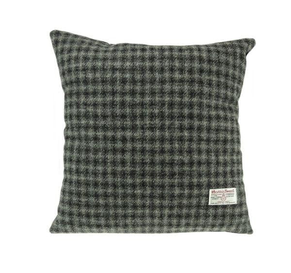 Harris Tweed Square Cushion - Grey Check