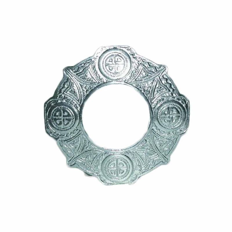 Plaid Brooch Classic Plaid, Chrome