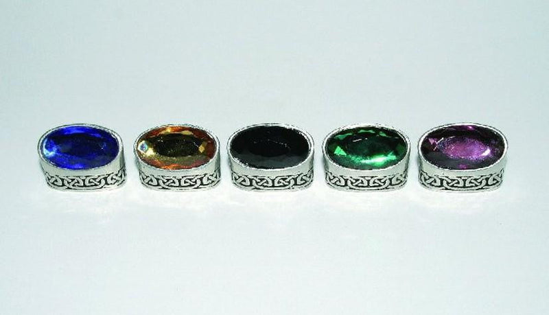 Dress Sgian Dubh - Celtic Knot Design - Chrome Finish - Stone Top