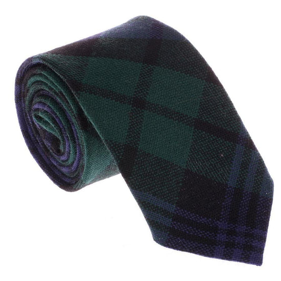 100% Wool Tartan Neck Tie - Black Watch Modern