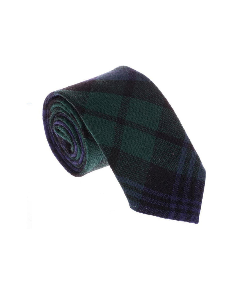 100% Wool Tartan Neck Tie - Black Watch Modern