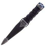 Dress Sgian Dubh - Celtic Knot Design - Saltire Blue