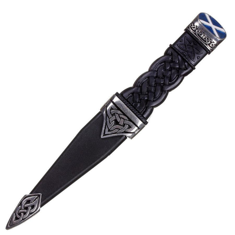 Dress Sgian Dubh - Celtic Knot Design - Saltire Blue