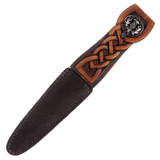 Wood Effect Clan Crest Sgian Dubh - Made to Order