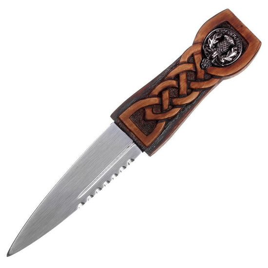 Wood Effect Clan Crest Sgian Dubh - Made to Order