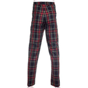 Instock Polyviscose Tartan Trousers - Black Stewart