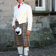 Ivory Prince Charlie Jacket with 5 Button Vest, Scottish Made