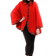 Women's Kerry Cape - Red with Royal Stewart trim